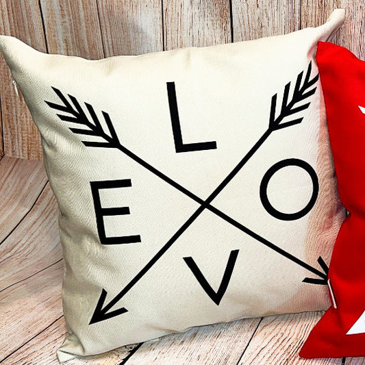 Love Pillow - Cream Gifted Basket Alaska