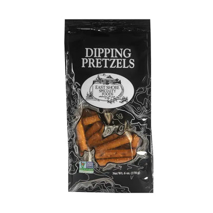 Pack of Dipping Pretzels from East Shore Specialty Snack Foods on a white background