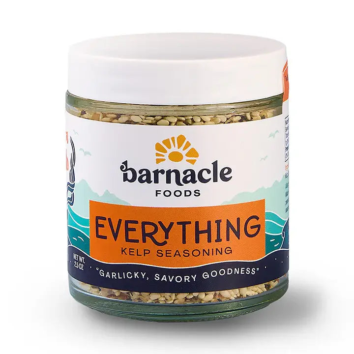 Jar of Barnacle Foods Everything Kelp Seasoning on a white background