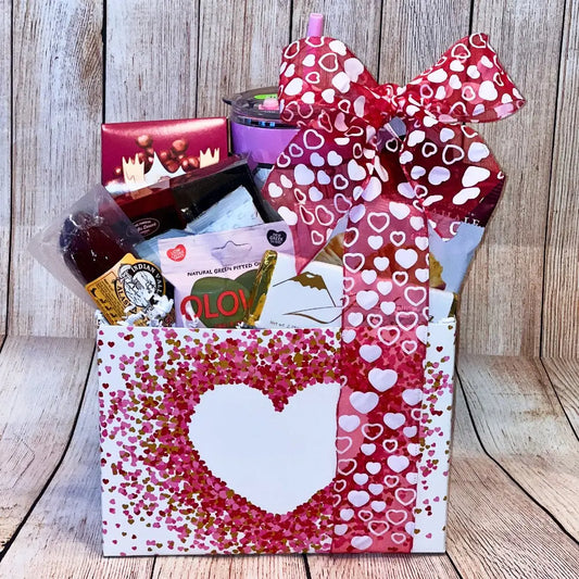From The Heart Valentine Gift Basket - The Gifted Basket