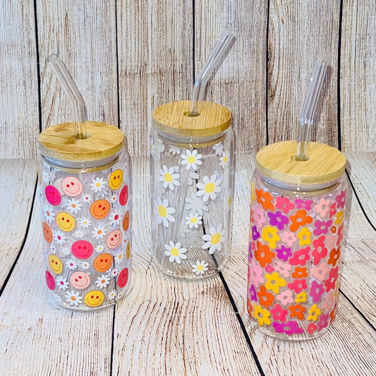 Glass Tumblers | Retro Graphics - The Gifted Basket