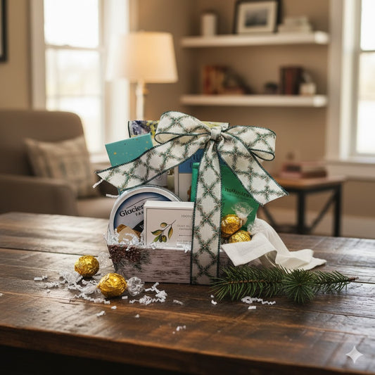 Gifted Basket from The Gifted Basket sitting on a table