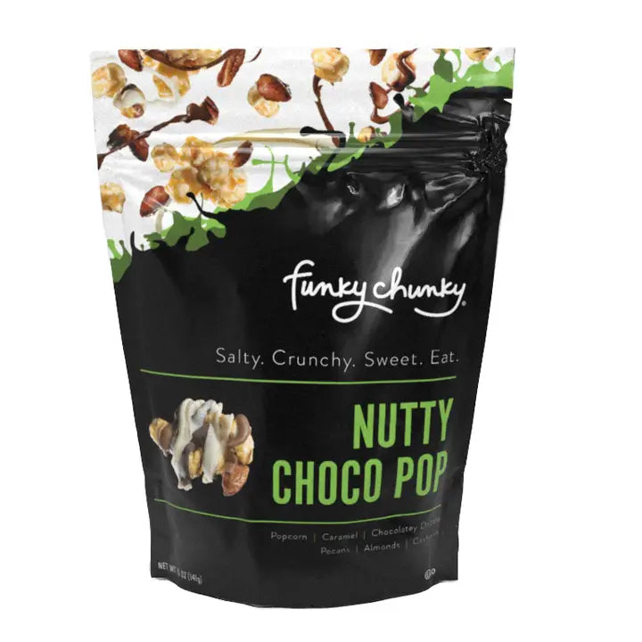Funky Chunky Nutty Choco Pop packaging on a white background