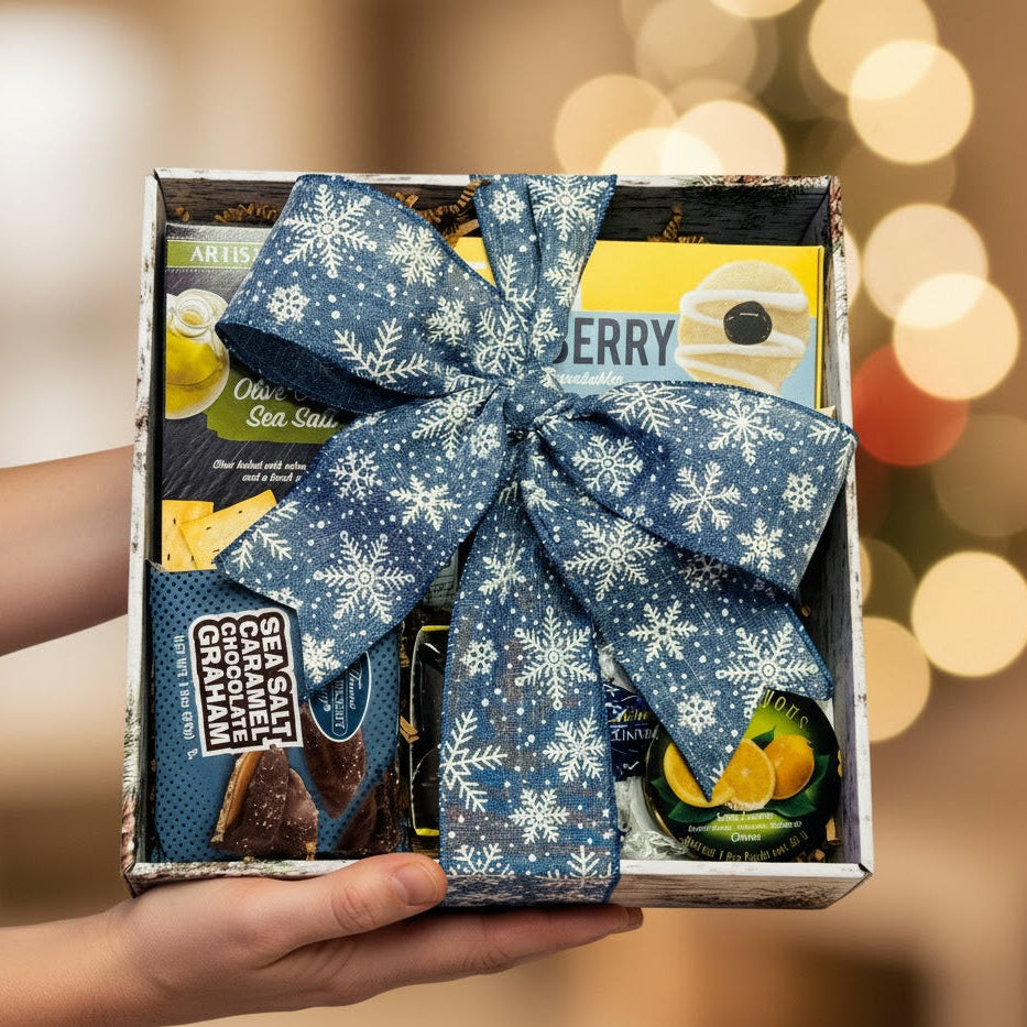 Gift box with snacks from The Gifted Basket in Anchorage, Alaska